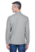 Devon & Jones D420 Mens Sueded Jersey Long Sleeve Mock Neck T-Shirt Heather Grey Model Back