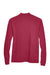 Devon & Jones D420 Mens Sueded Jersey Long Sleeve Mock Neck T-Shirt Crimson Red Flat Back