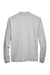 Devon & Jones D420 Mens Sueded Jersey Long Sleeve Mock Neck T-Shirt Heather Grey Flat Back