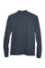 Devon & Jones D420 Mens Sueded Jersey Long Sleeve Mock Neck T-Shirt Navy Blue Flat Back