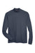 Devon & Jones D420 Mens Sueded Jersey Long Sleeve Mock Neck T-Shirt Navy Blue Flat Front