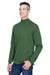 Devon & Jones D420 Mens Sueded Jersey Long Sleeve Mock Neck T-Shirt Forest Green Model 3q