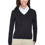 Devon & Jones Womens Wrinkle Resistant V-Neck Sweater - Black - Closeout