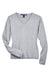 Devon & Jones D475W Womens Wrinkle Resistant V-Neck Sweater Heather Grey Flat Front