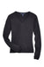 Devon & Jones D475W Womens Wrinkle Resistant V-Neck Sweater Black Flat Front