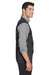 Devon & Jones D477 Mens Wrinkle Resistant V-Neck Sweater Vest Black Model Side