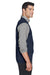 Devon & Jones D477 Mens Wrinkle Resistant V-Neck Sweater Vest Navy Blue Model Side