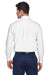 Devon & Jones D620/D620T Mens Crown Woven Collection Wrinkle Resistant Long Sleeve Button Down Shirt w/ Pocket White Model Back