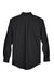 Devon & Jones D620/D620T Mens Crown Woven Collection Wrinkle Resistant Long Sleeve Button Down Shirt w/ Pocket Black Flat Back