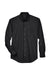 Devon & Jones D620/D620T Mens Crown Woven Collection Wrinkle Resistant Long Sleeve Button Down Shirt w/ Pocket Black Flat Front