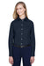 Devon & Jones D620W Womens Crown Woven Collection Wrinkle Resistant Long Sleeve Button Down Shirt Navy Blue Model Front