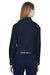 Devon & Jones D620W Womens Crown Woven Collection Wrinkle Resistant Long Sleeve Button Down Shirt Navy Blue Model Back