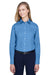 Devon & Jones D620W Womens Crown Woven Collection Wrinkle Resistant Long Sleeve Button Down Shirt French Blue Model Front