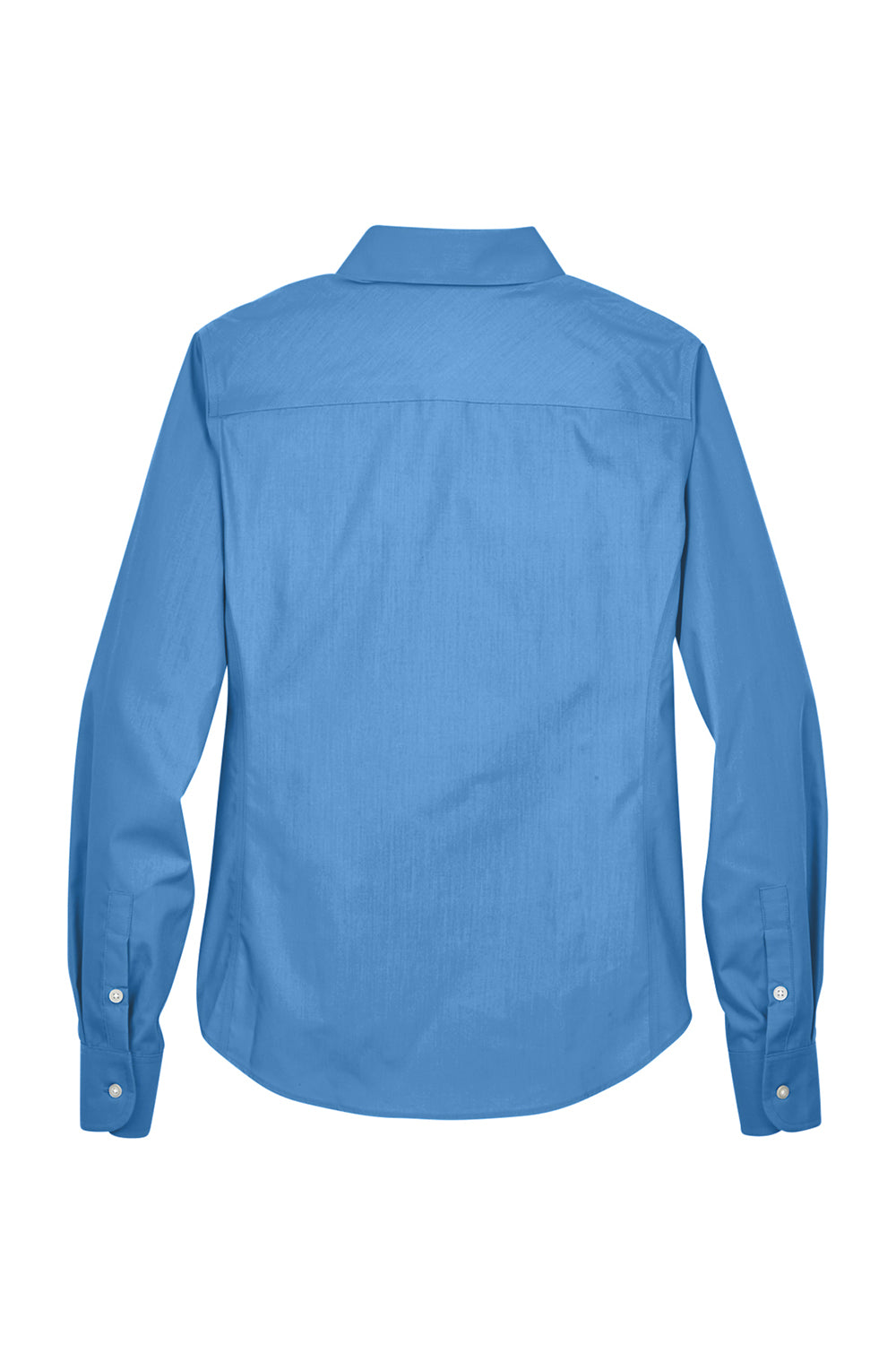 Devon & Jones D620W Womens Crown Woven Collection Wrinkle Resistant Long Sleeve Button Down Shirt French Blue Flat Back