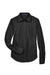 Devon & Jones D620W Womens Crown Woven Collection Wrinkle Resistant Long Sleeve Button Down Shirt Black Flat Front