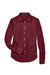 Devon & Jones D620W Womens Crown Woven Collection Wrinkle Resistant Long Sleeve Button Down Shirt Burgundy Flat Front