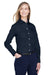 Devon & Jones D620W Womens Crown Woven Collection Wrinkle Resistant Long Sleeve Button Down Shirt Navy Blue Model 3q