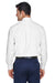 Devon & Jones D630 Mens Crown Woven Collection Wrinkle Resistant Long Sleeve Button Down Shirt w/ Pocket White Model Back