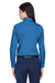 Devon & Jones D630W Womens Crown Woven Collection Wrinkle Resistant Long Sleeve Button Down Shirt French Blue Model Back