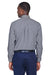 Devon & Jones D640 Mens Crown Woven Collection Wrinkle Resistant Long Sleeve Button Down Shirt w/ Pocket Navy Blue Model Back