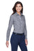 Devon & Jones D640W Womens Crown Woven Collection Wrinkle Resistant Long Sleeve Button Down Shirt Navy Blue Model 3q