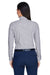 Devon & Jones D645W Womens Crown Woven Collection Wrinkle Resistant Long Sleeve Button Down Shirt Navy Blue Model Back