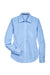 Devon & Jones D645W Womens Crown Woven Collection Wrinkle Resistant Long Sleeve Button Down Shirt French Blue Flat Front