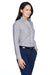 Devon & Jones D645W Womens Crown Woven Collection Wrinkle Resistant Long Sleeve Button Down Shirt Navy Blue Model 3q