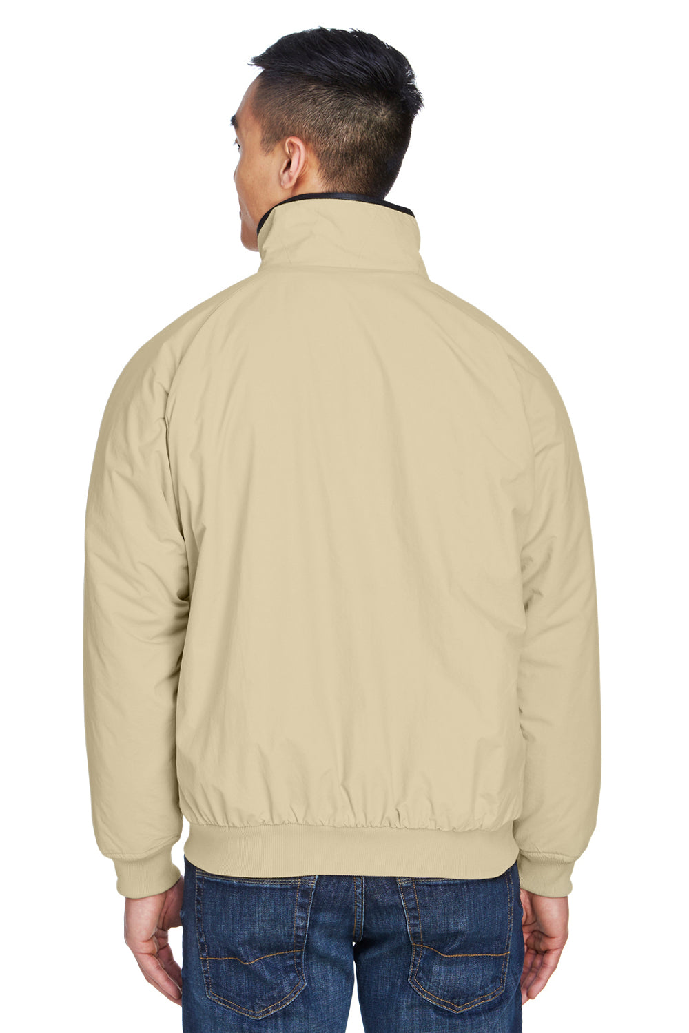 Devon & Jones D700 Mens Classic Full Zip Jacket Stone Model Back