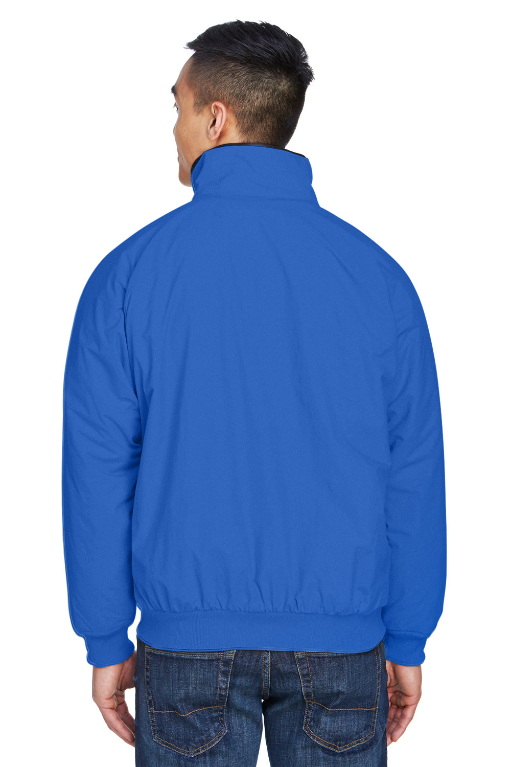 Devon & Jones D700 Mens Classic Full Zip Jacket True Royal Blue Model Back