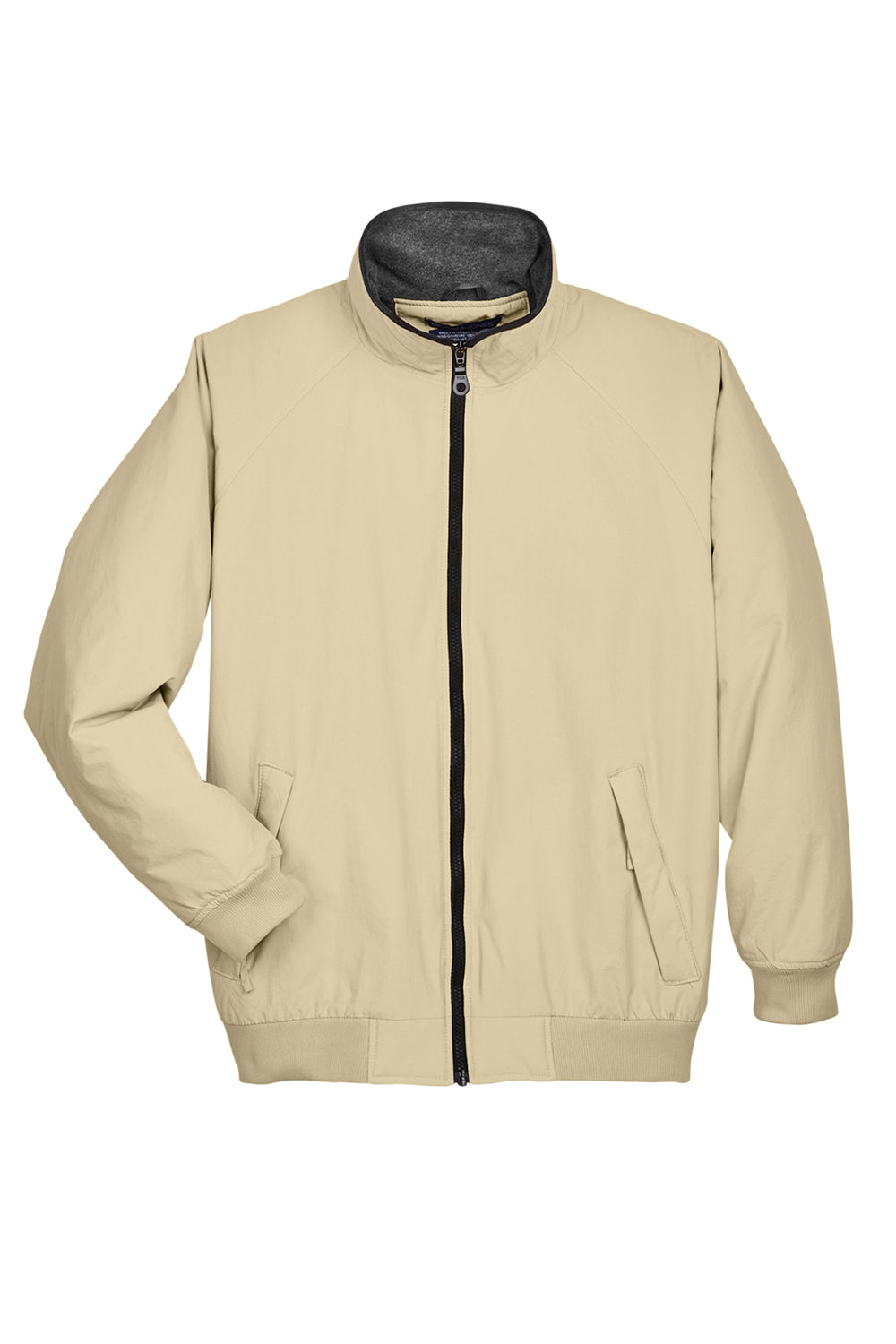 Devon & Jones D700 Mens Classic Full Zip Jacket Stone Flat Front