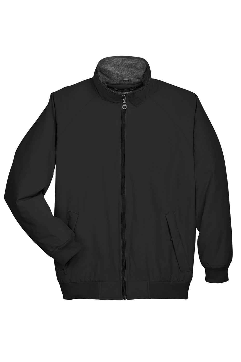 Devon & Jones D700 Mens Classic Full Zip Jacket Black Flat Front