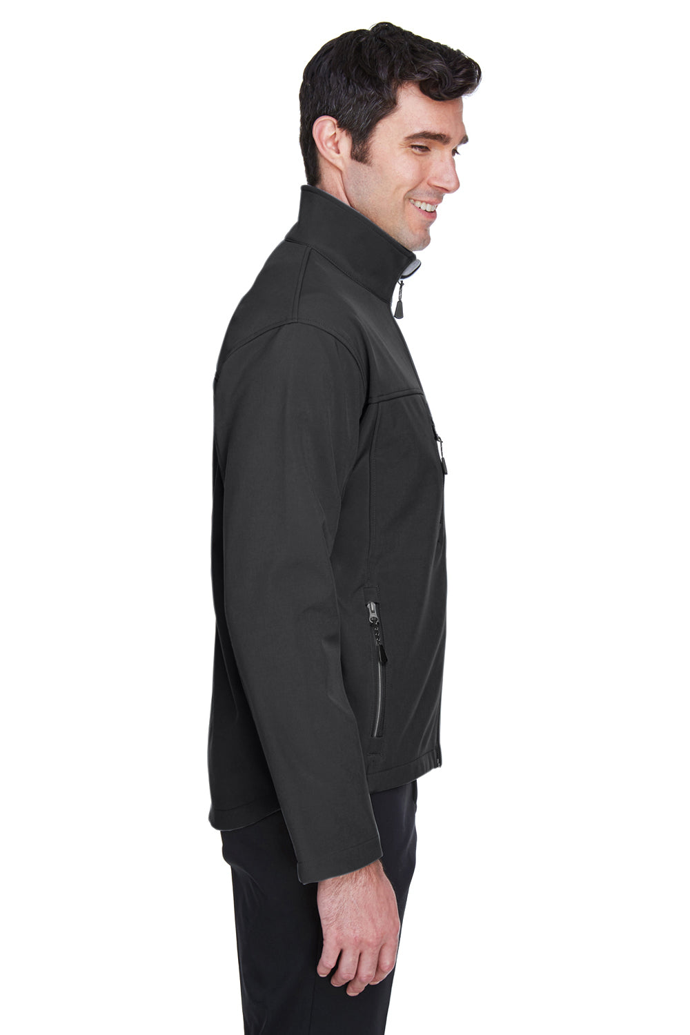 Devon & Jones D995 Mens Wind & Water Resistant Full Zip Jacket Black Model Side