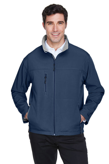 Devon & Jones D995 Mens Wind & Water Resistant Full Zip Jacket Navy Blue Model Front