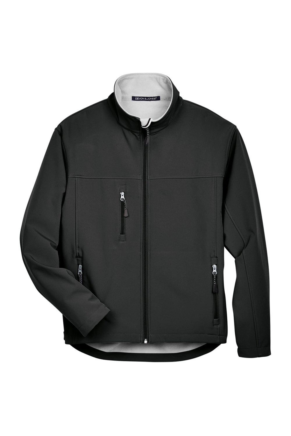 Devon & Jones D995 Mens Wind & Water Resistant Full Zip Jacket Black Flat Front