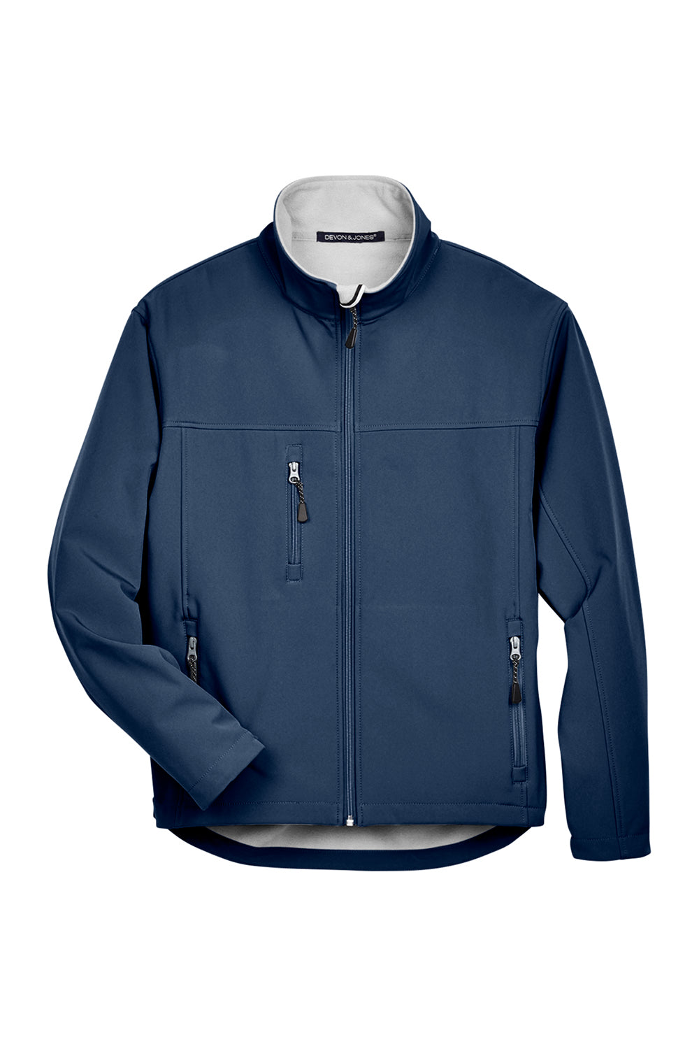 Devon & Jones D995 Mens Wind & Water Resistant Full Zip Jacket Navy Blue Flat Front