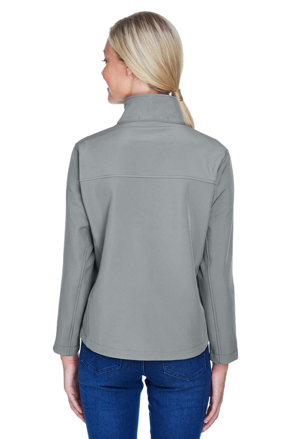 Devon & Jones D995W Womens Wind & Water Resistant Full Zip Jacket Charcoal Grey Model Back