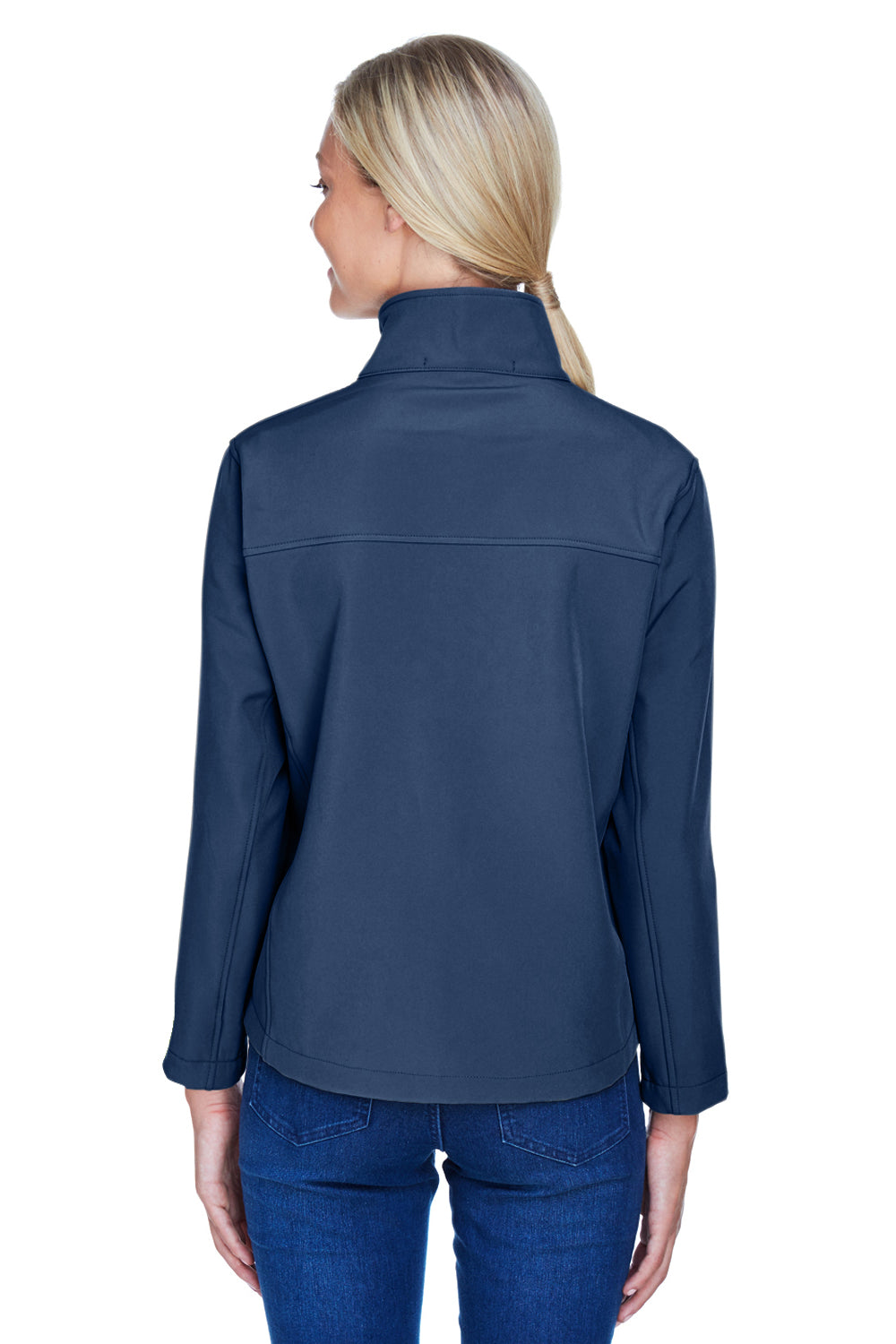 Devon & Jones D995W Womens Wind & Water Resistant Full Zip Jacket Navy Blue Model Back