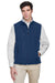 Devon & Jones D996 Mens Wind & Water Resistant Full Zip Vest Navy Blue Model Front