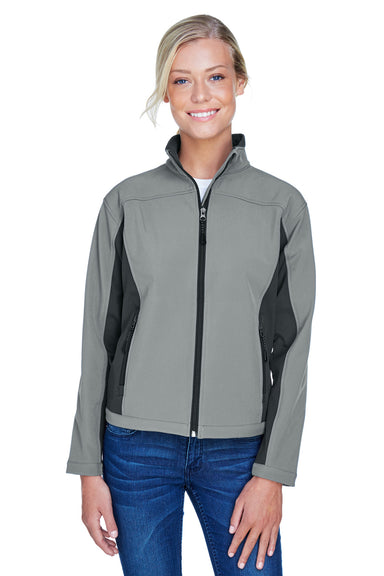 Devon & Jones D997W Womens Wind & Water Resistant Full Zip Jacket Charcoal Grey/Dark Grey Model Front