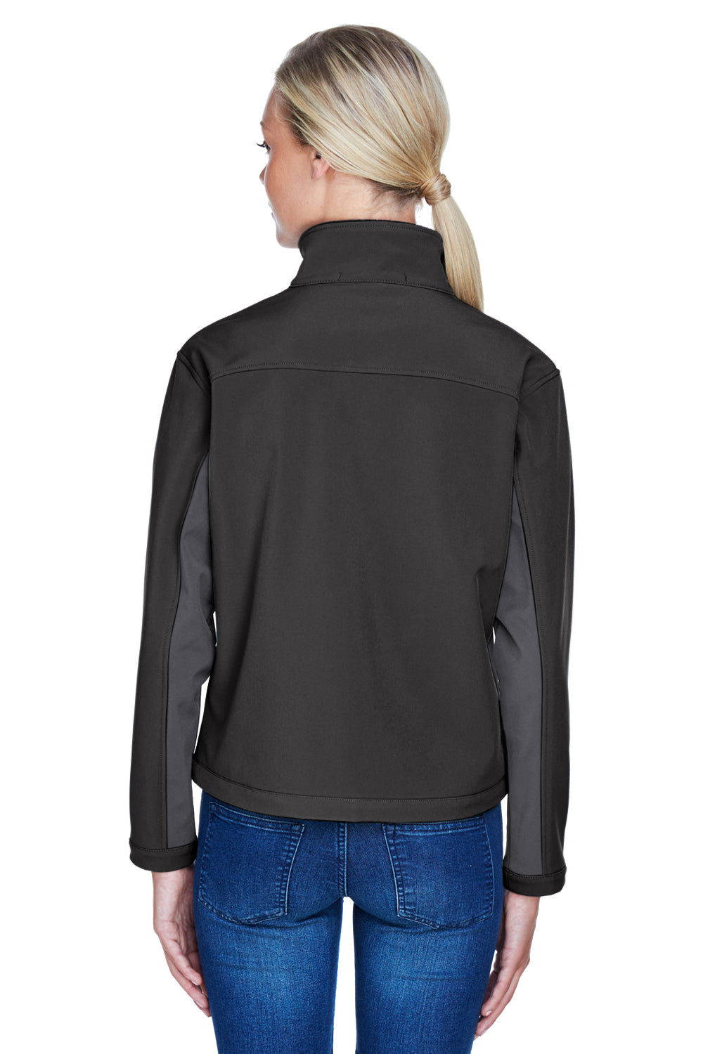 Devon & Jones D997W Womens Wind & Water Resistant Full Zip Jacket Black/Dark Grey Model Back