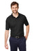 Devon & Jones DG100 Mens New Classics Performance Moisture Wicking Short Sleeve Polo Shirt Black Model Front