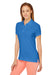 Devon & Jones DG100W Womens New Classics Performance Moisture Wicking Short Sleeve Polo Shirt French Blue Model 3q