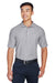 Devon & Jones DG150/DG150T Mens DryTec20 Performance Moisture Wicking Short Sleeve Polo Shirt Heather Grey Model Front