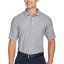 Devon & Jones Mens DryTec20 Performance Moisture Wicking Short Sleeve Polo Shirt - Heather Grey