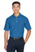 Devon & Jones DG150/DG150T Mens DryTec20 Performance Moisture Wicking Short Sleeve Polo Shirt French Blue Model Front