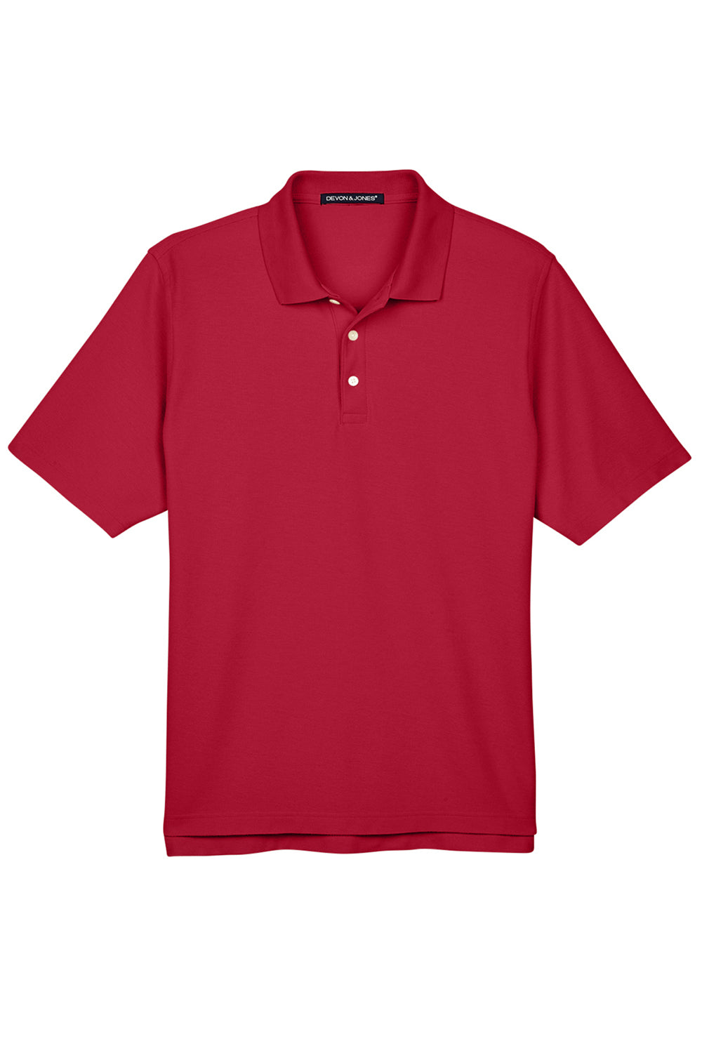 Devon & Jones DG150/DG150T Mens DryTec20 Performance Moisture Wicking Short Sleeve Polo Shirt Red Flat Front