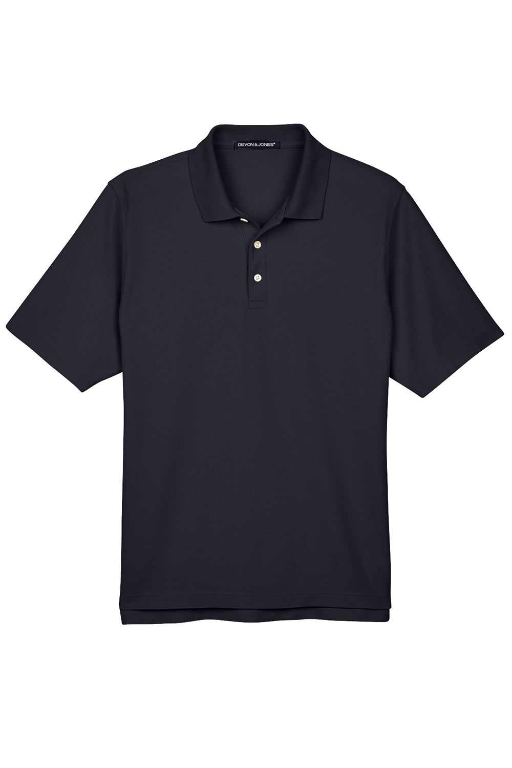 Devon & Jones DG150/DG150T Mens DryTec20 Performance Moisture Wicking Short Sleeve Polo Shirt Navy Blue Flat Front