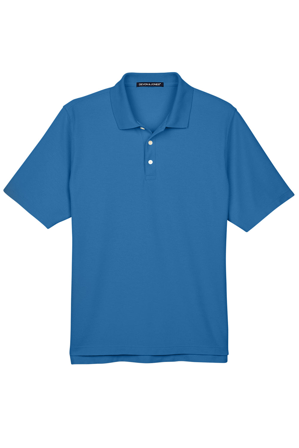 Devon & Jones DG150/DG150T Mens DryTec20 Performance Moisture Wicking Short Sleeve Polo Shirt French Blue Flat Front