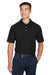 Devon & Jones DG150P Mens DryTec20 Performance Moisture Wicking Short Sleeve Polo Shirt w/ Pocket Black Model Front